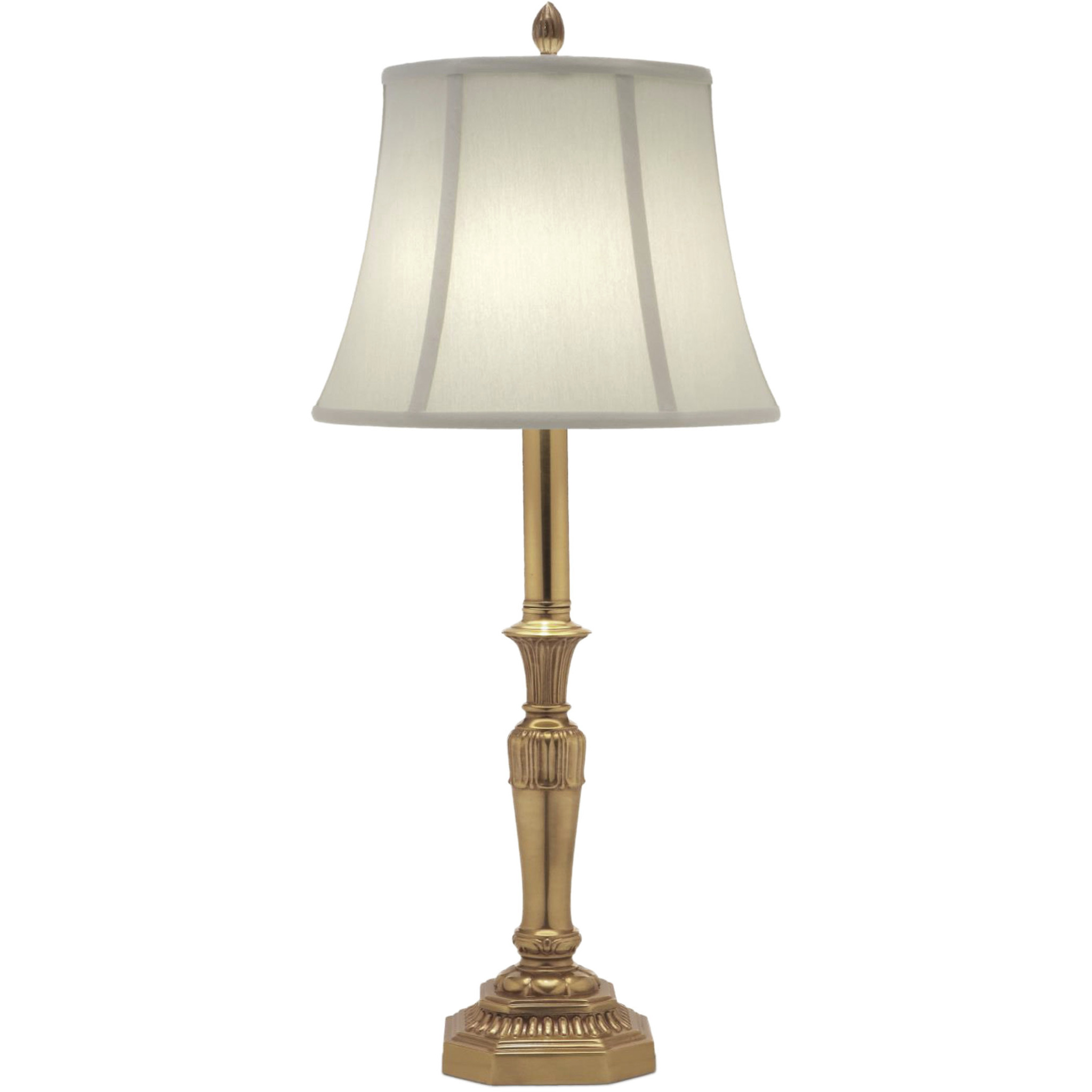 Ellie 30 inch 150 watt Umbered Brass Buffet Lamp Portable Light